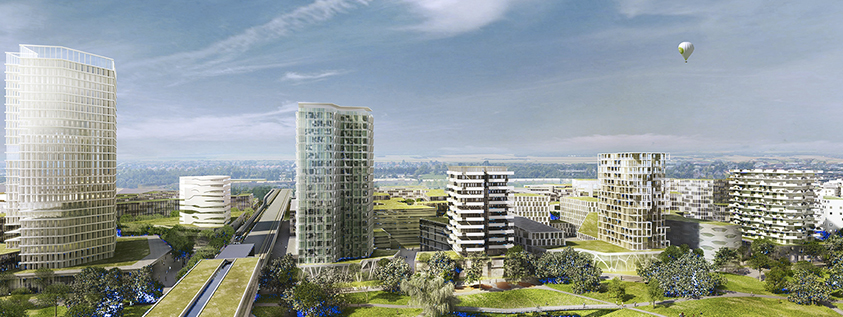 Blick über die Seestadt Aspern