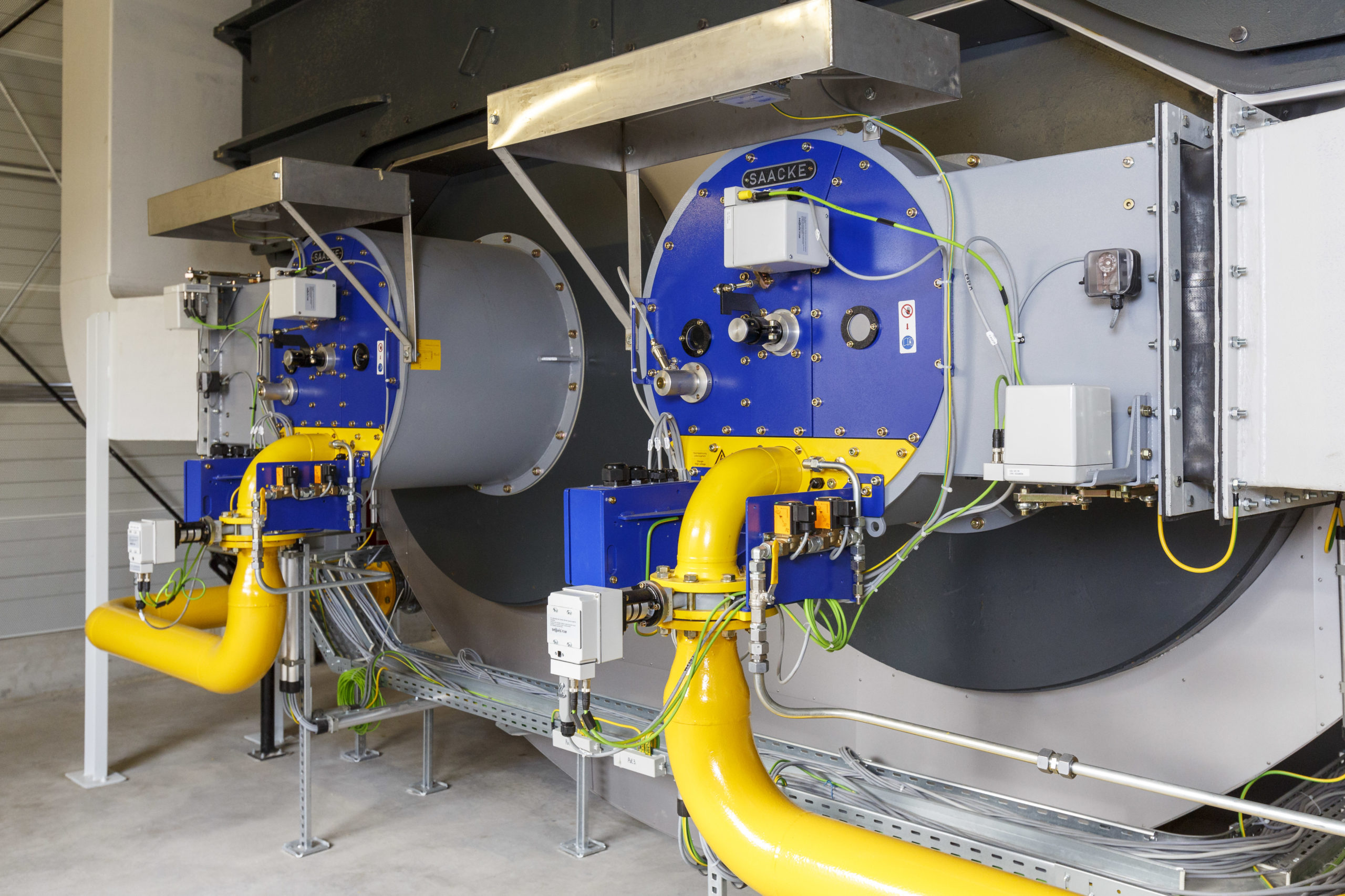 Dreizugkessel, Heißwasserkessel im Fernheizwerk Leopoldau