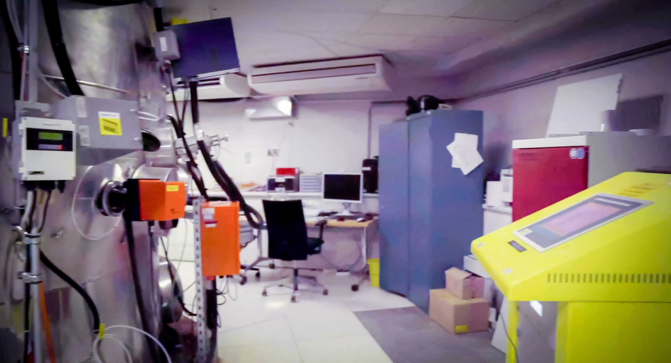 Arbeitsplatz in der Spittelau-Kugel.