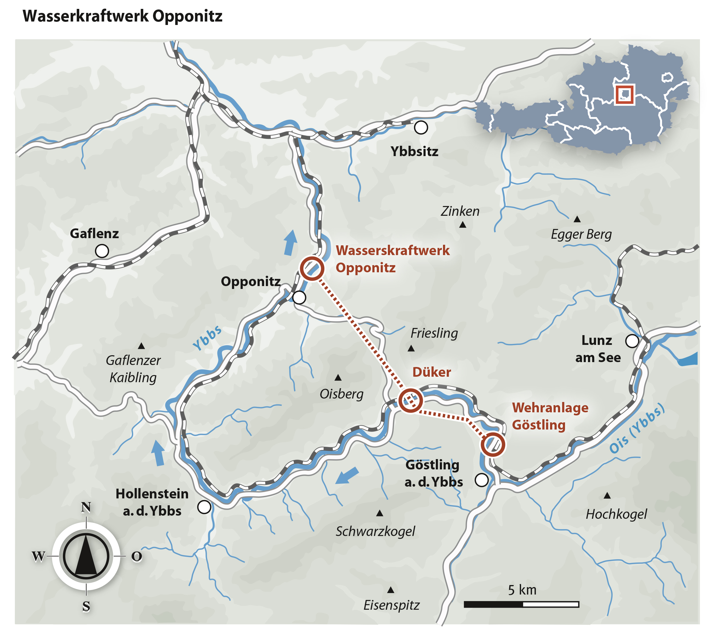 Infografik Wasserkraftwerk Opponitz.