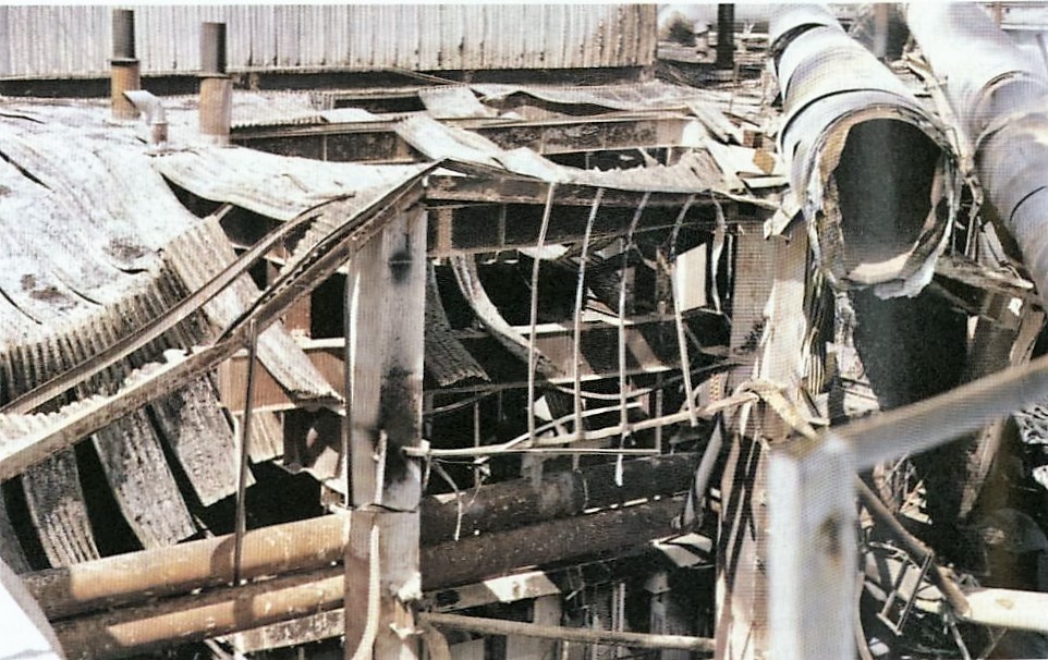 Verbrannte Teile der Spittelau