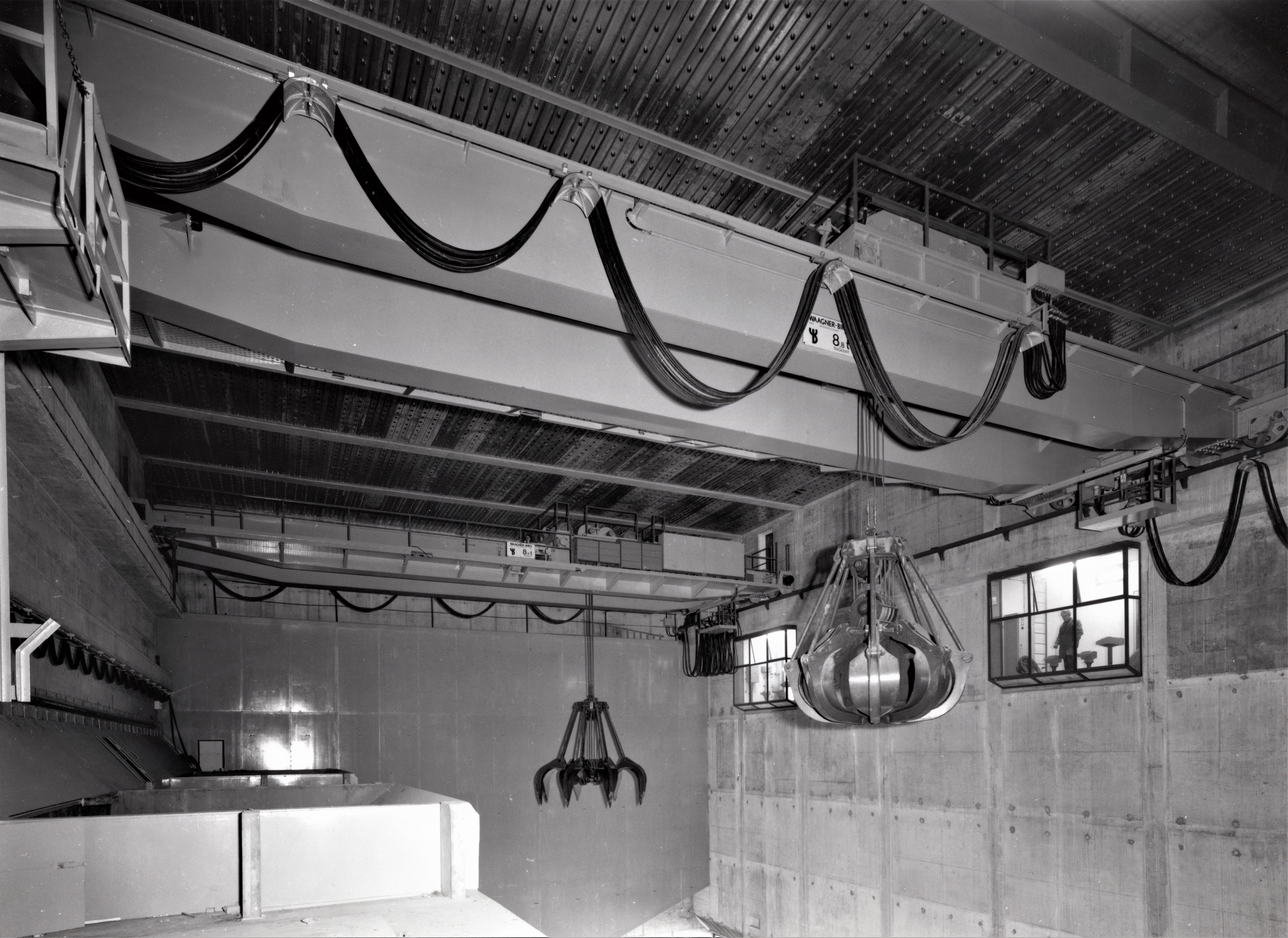 Müllverbrennungsanlage Spittelau Errichtung Greifarme