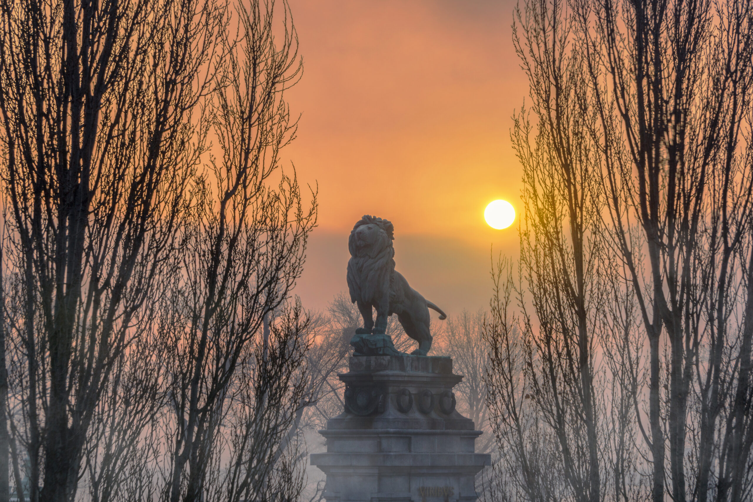 Löwen, Löwenstatue, Löwenbrücke, Nussdorf, Wien, Schemerlbrücke, Wasserkraft, Wasserkrafwerk, Kleinwasserkraftwerk