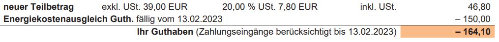 Guthaben auf deiner Wien Energie Rechnung