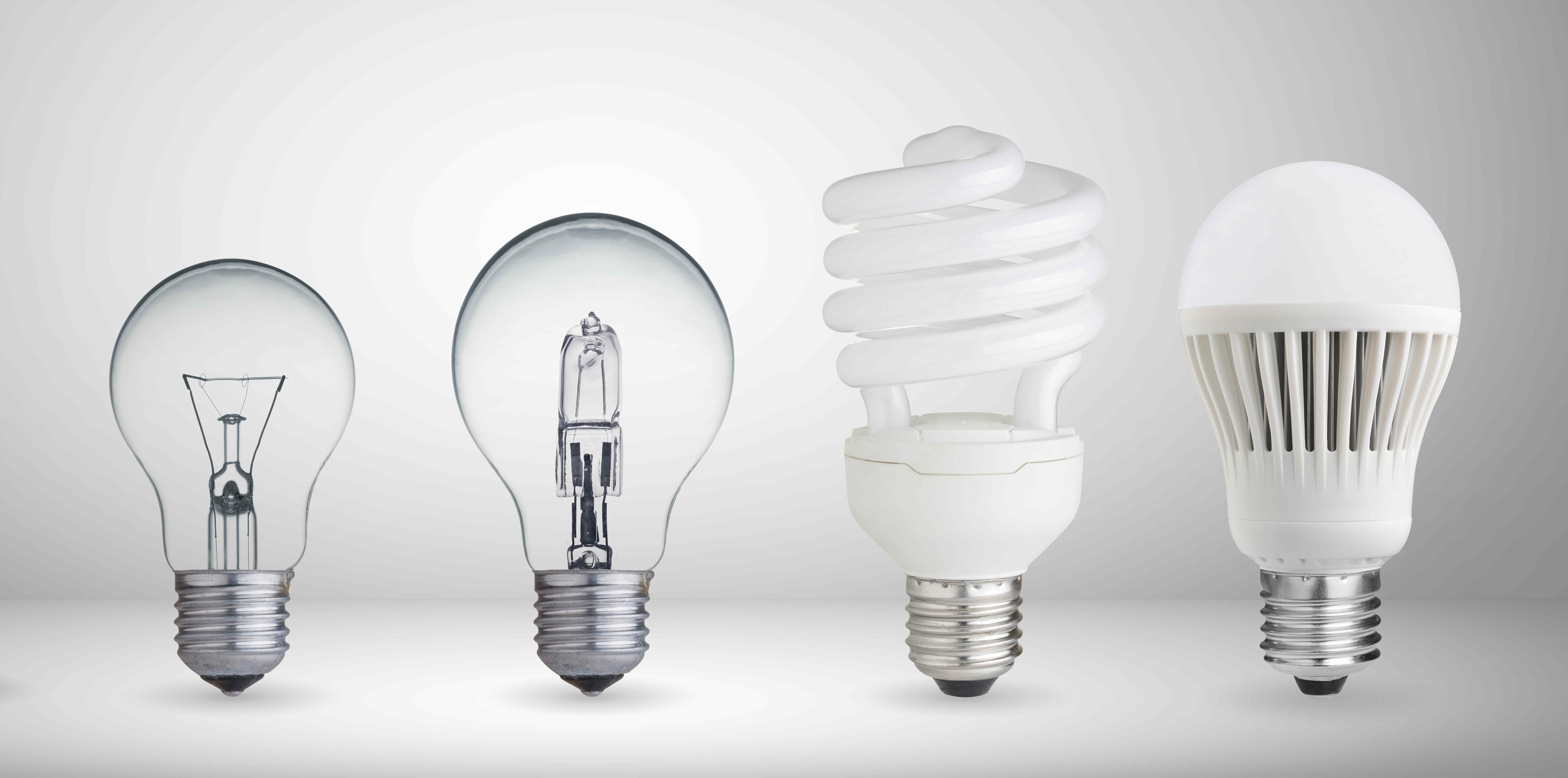 Leuchtmittel im Vergleich: Glühbirne, Halogen-Lampe, Energiesparlampe, LED-Lampe