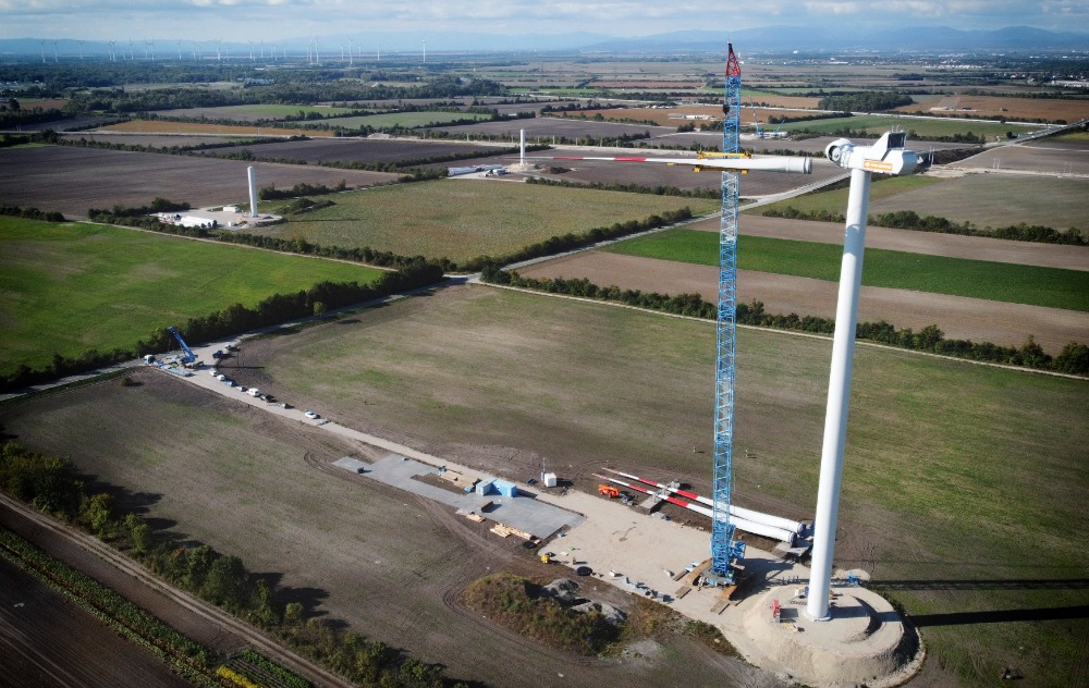 Anlieferung Windradteile