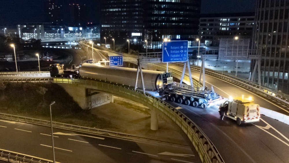 Anlieferung Windradteile