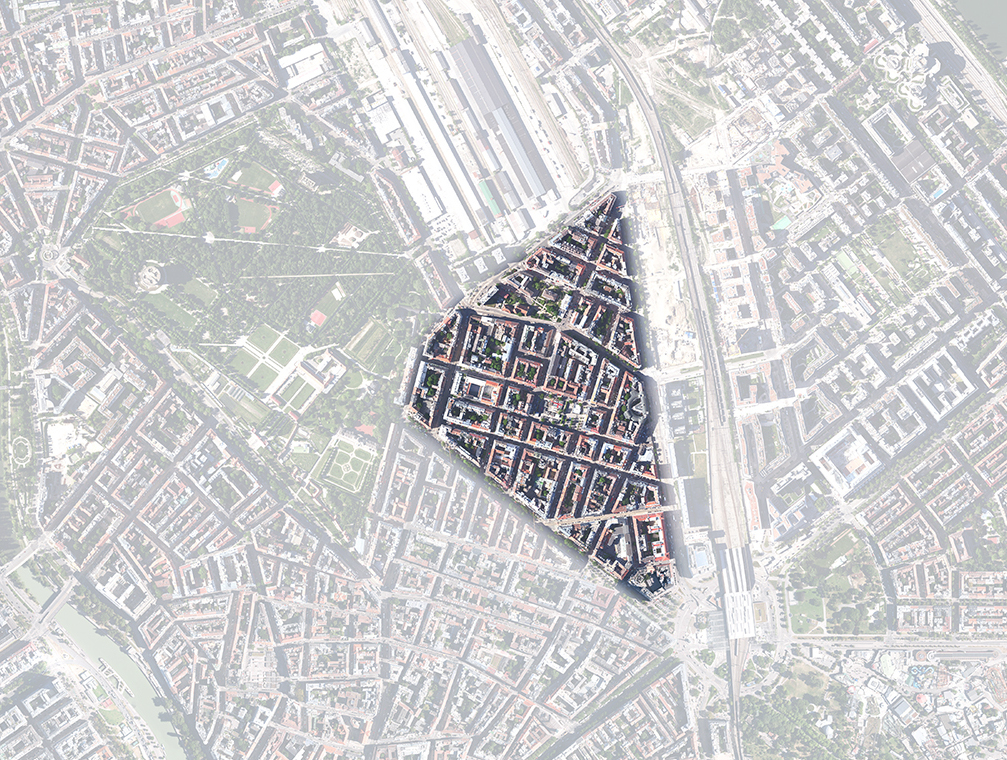 Darstellung des Pioniergebiets Aliiertenviertel.