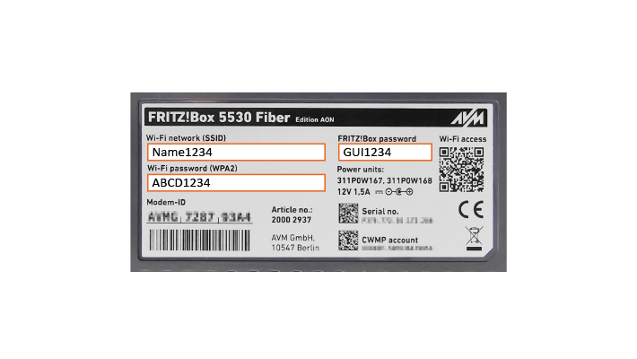 Fritz!Box Anmeldemaske