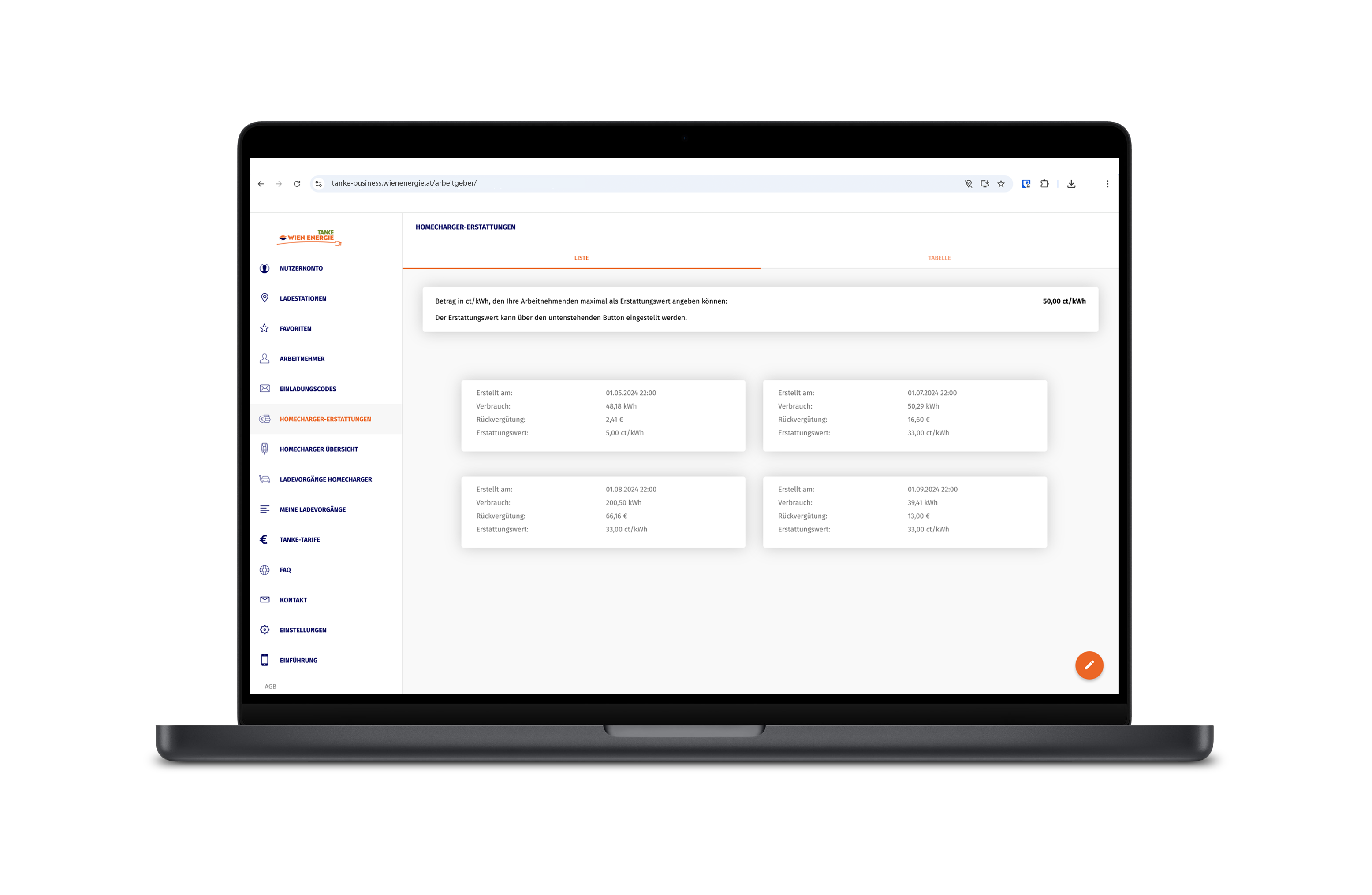 Ein Laptop-Bildschirm, der auf der linken Seite ein Finanz-Dashboard mit Diagrammen und Navigationsmenüs anzeigt.